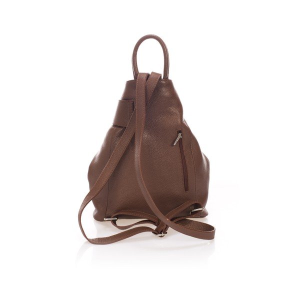 Hnědý kožený batoh Lisa Minardi Narni-image-3