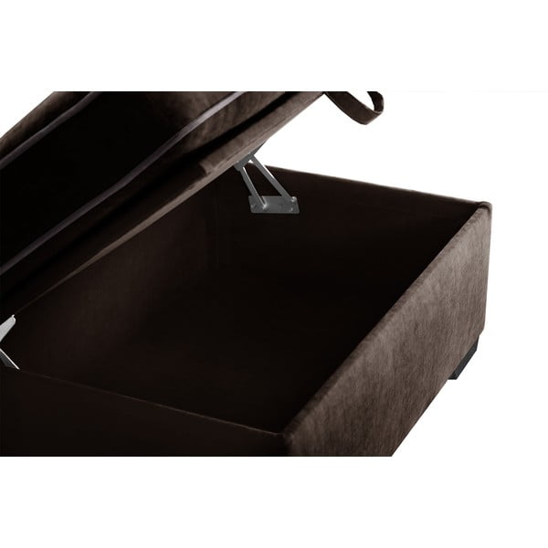 Pruun pouf koos hoiuruumiga Serena - Jalouse Maison-image-1