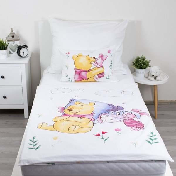 Puuvillane beebivoodipesu 100x135 cm Winnie the Pooh "Pooh Hugs" - Jerry Fabrics-image-1