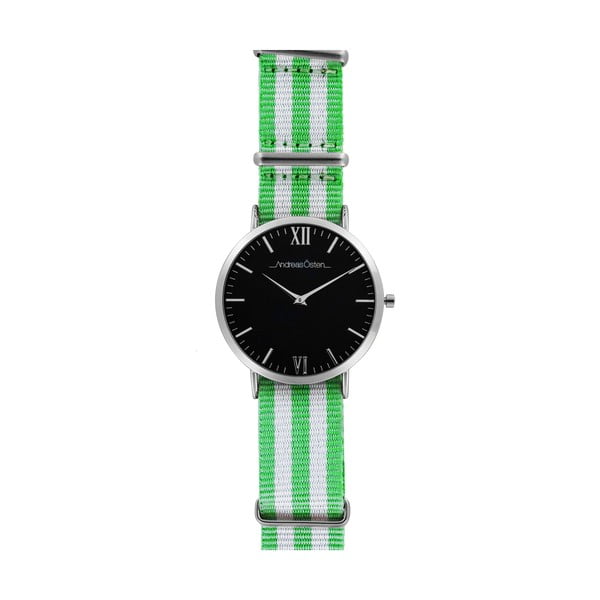 Pánské hodinky se zelenobílým páskem Andreas Östen Leffo