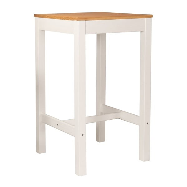 Bílý barový stolek z borovicového dřeva SOB Irelia