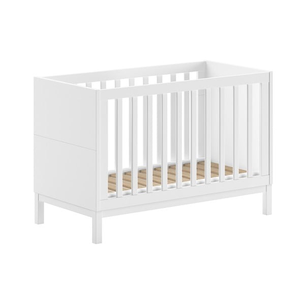 Valge männi täispuidust narivoodi 60x120 cm Eva – Vipack