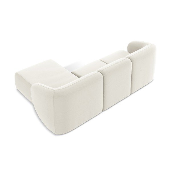 Beež sametist nurgadiivan (parem nurk/diivanvoodiga) Lani - Makamii-image-3