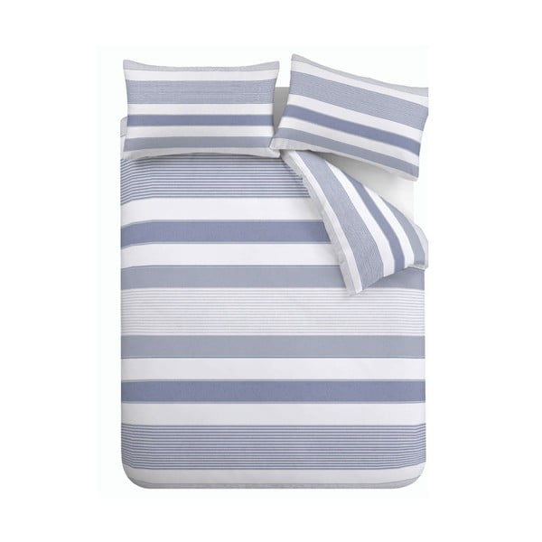 Sinine voodipesu , 200 x 200 cm Newquay Stripe - Catherine Lansfield