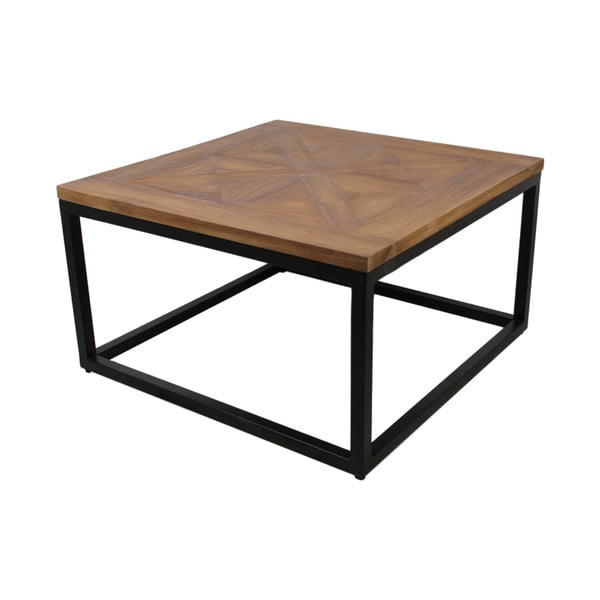 Odkládací stolek z teakového dřeva HSM Collection Mozain, 80 x 80 cm