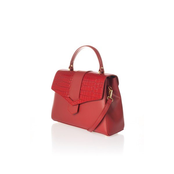 Punane nahast käekott Marta - Federica Bassi-image-3