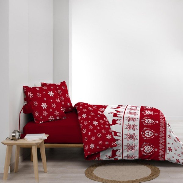 Punane pikendatud voodipesu kaheinimesevoodile 240x220 cm Floconette - douceur d'intérieur-image-4