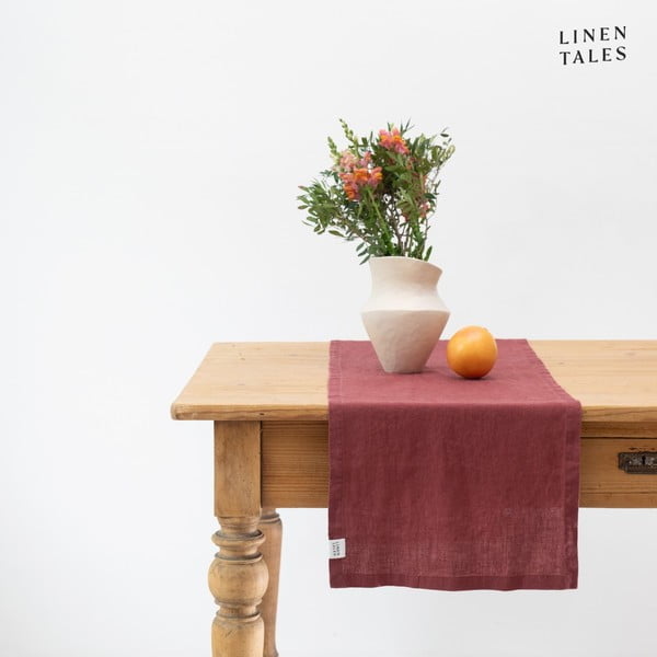 Linane linik 40x200 cm Marsala - Linen Tales