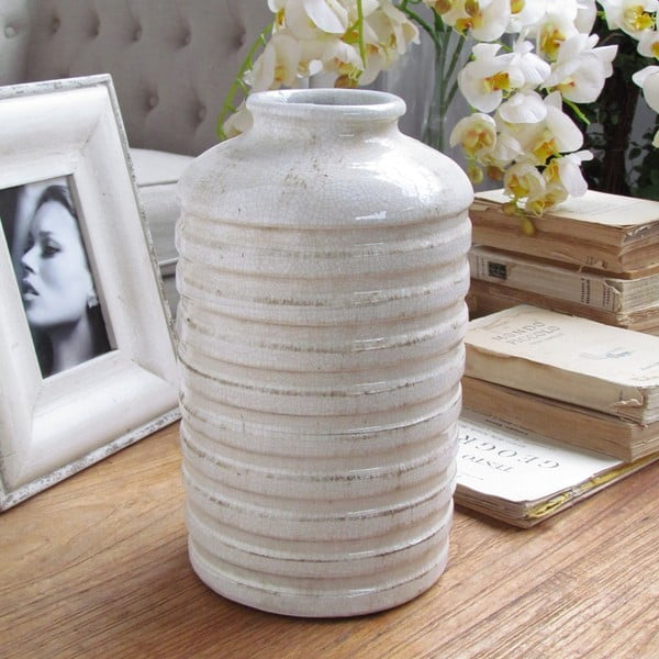 Váza Stripes White, 16x28 cm
