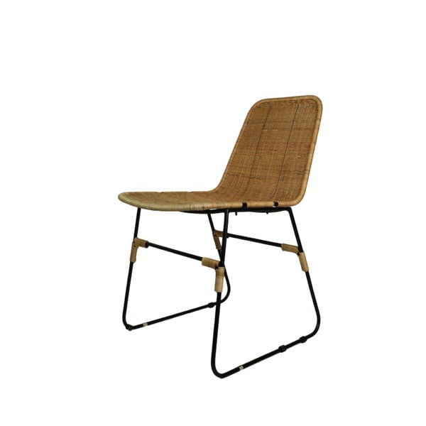 Černá jídelní židle z kovu a dřeva HSM collection Africa