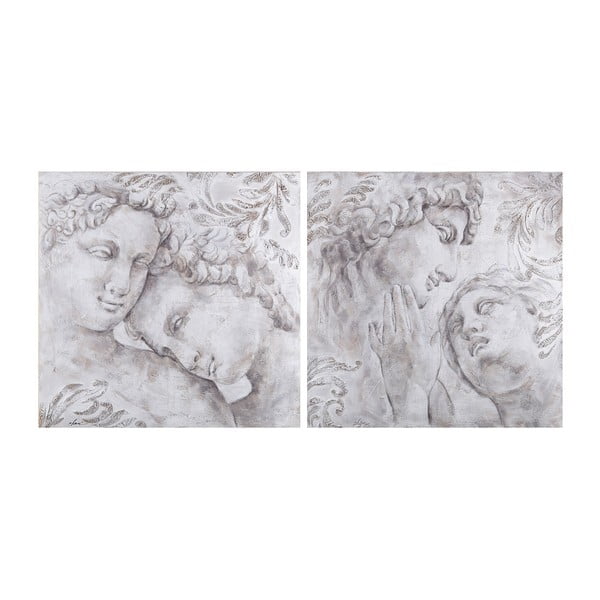 Sada 2 obrazů Ixia Angels, 100 x 100 cm
