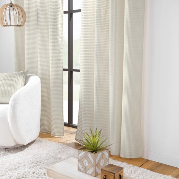 Beež sametist kardin 140x260 cm Swing - douceur d'intérieur-image-1