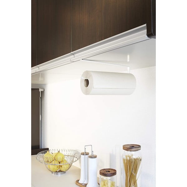 Valge metall majapidamispaberi hoidja rippuv Tower – YAMAZAKI-image-1