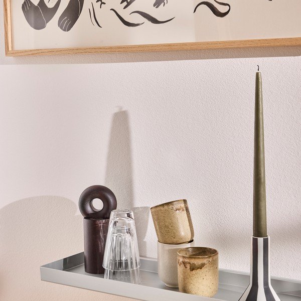 Hõbedane metallriiul 50 cm Bakku - OYOY Living Design-image-2