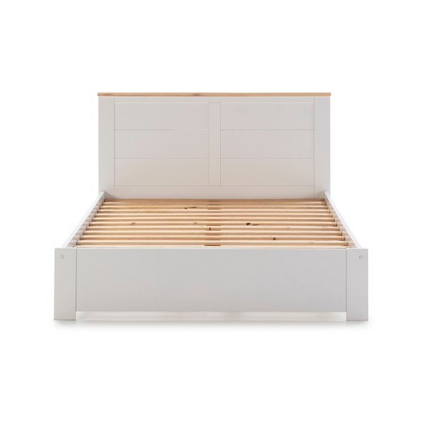 Valge kaheinimesevoodi 140x190 cm Akira - Marckeric-image-2