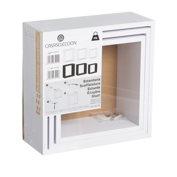 Valged riiulid 3-st komplektis - Casa Selección-image-3