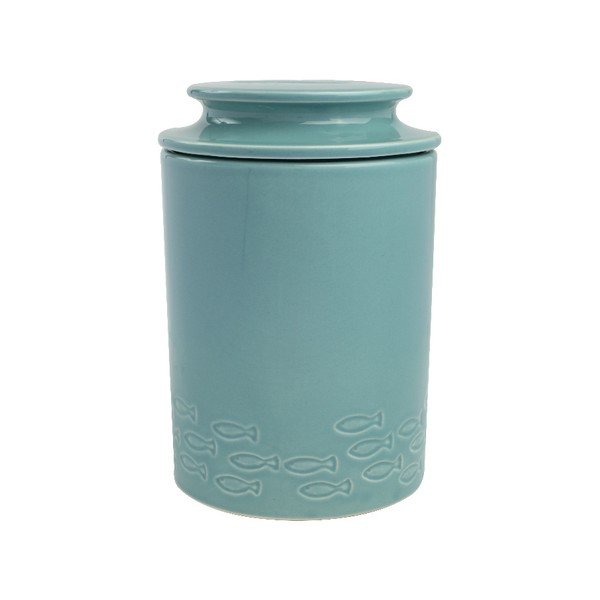 Tyrkysově modrá keramická dóza z keramiky T&G Woodware City Ocean Crab