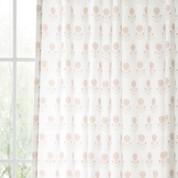 Valge kardin 140x183 cm Woodblock Floral - Pineapple Elephant-image-2