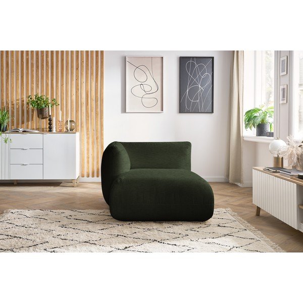 Roheline velvetist diivanimoodul (vasak nurk) Lecomte – Bobochic Paris-image-1