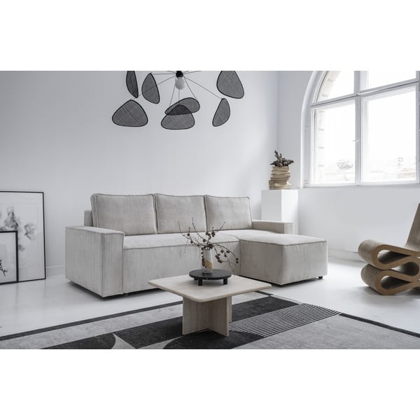 Valge velvetist diivanvoodi Brave Dave - Miuform-image-3