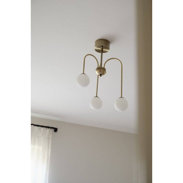 Valge/messingivärvi hämardatav opaalklaasist laevalgusti ø 42 cm Marne - Jotex-image-2