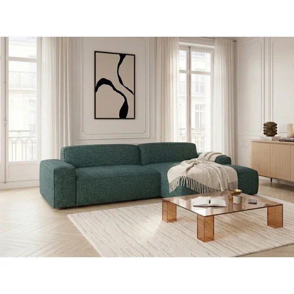 Roheline diivanvoodi/elektrilise istmepikendusega nurgadiivan (paremas nurgas) Abel - Bobochic Paris-image-4