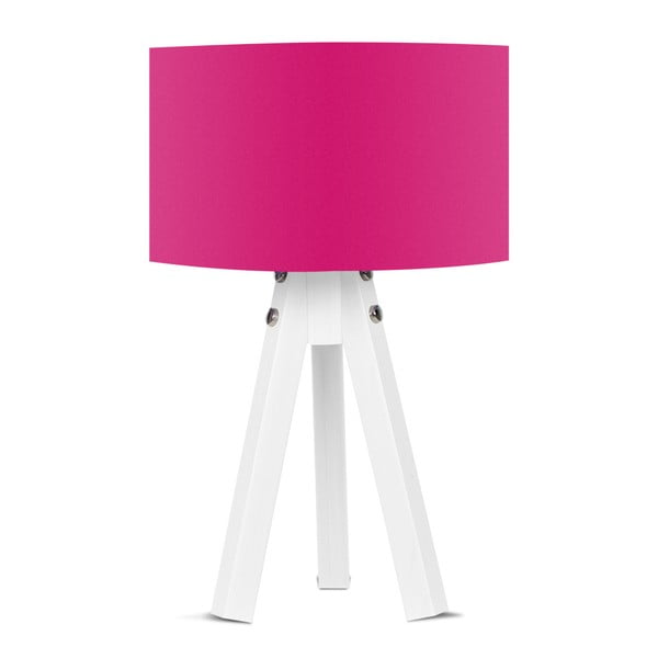 Stolní lampa s růžovým stínítkem Kate Louise Bianca