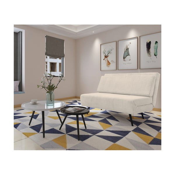 Kreem velvetist diivanvoodi 140 cm Mallory - Støraa-image-3