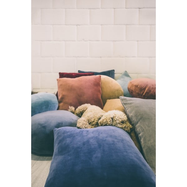 Oranžikas-pruun dekoratiivne mikrofiiberpadi Marshmallow, ø 40 cm - Tiseco Home Studio-image-1