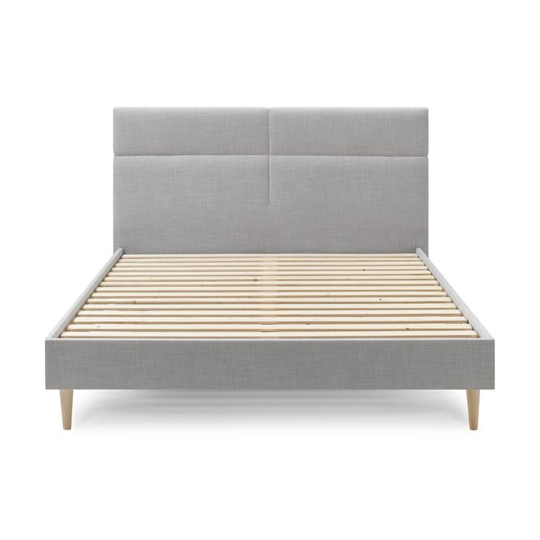 Helehall polsterdatud kaheinimese voodi 160x200 cm Elyna - Bobochic Paris-image-1