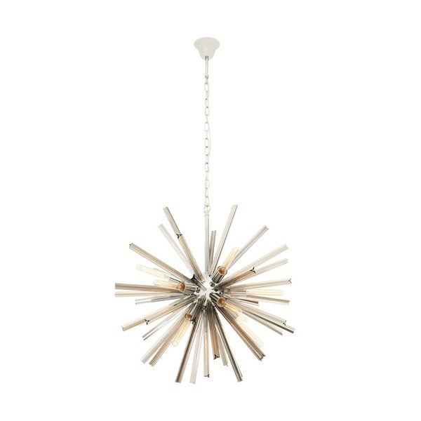 Metallist ripplamp klaasist varjuga, ø 75 cm Karlo - Premier Housewares