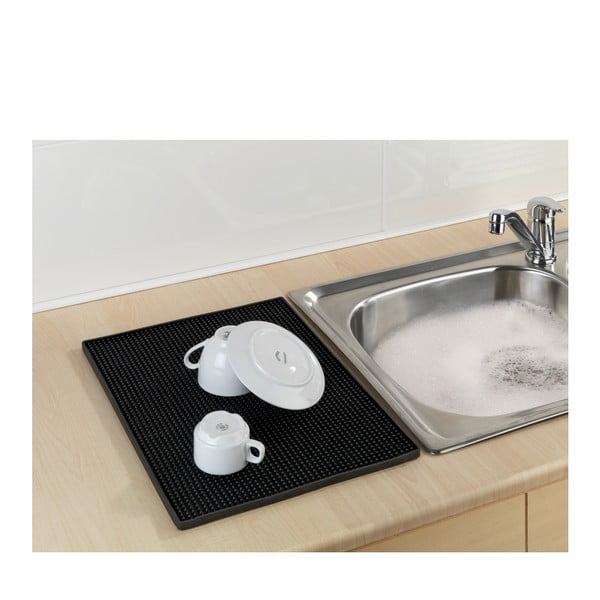 Must plastmass nõudekuivatusrest  30x40 cm – Wenko-image-1