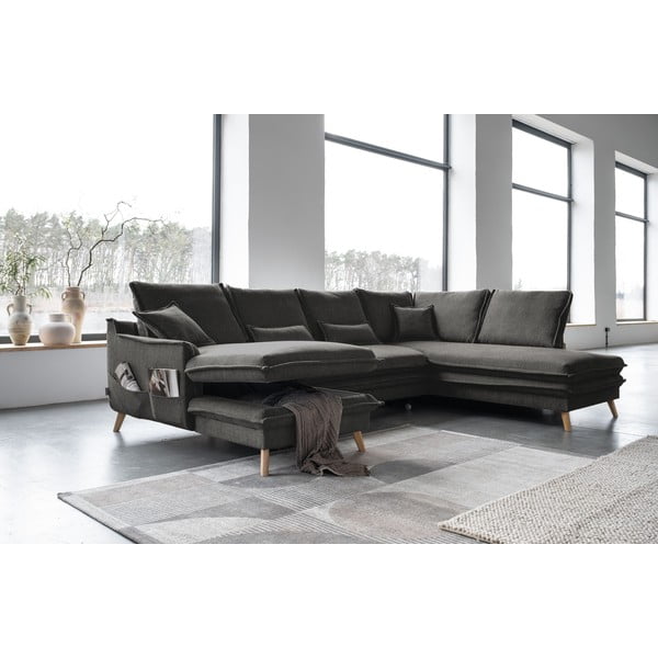 Tumehall U-kujuline diivanvoodi (parem nurk) Charming Charlie – Miuform-image-4