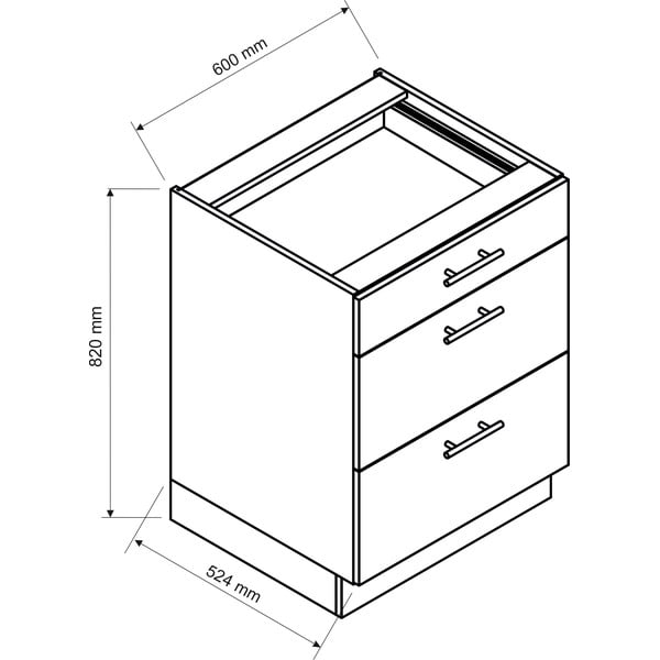 Alumine köögikapp (laius 60 cm) Kai - STOLKAR-image-1