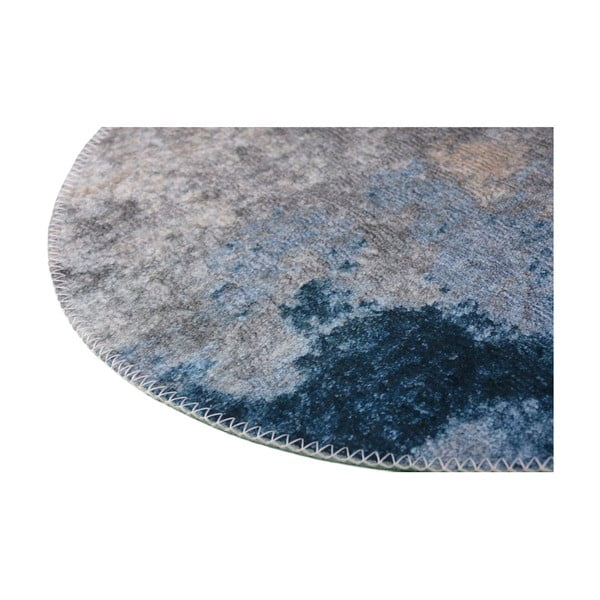 Sinihall, pestav ümmargune vaip ø 120 cm - Vitaus-image-2