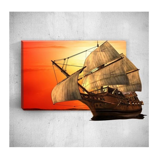 Nástěnný 3D obraz Mosticx Big Boat, 40 x 60 cm