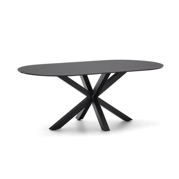 Söögilaud klaasist pealispinnaga 100x200 cm Argo - Kave Home