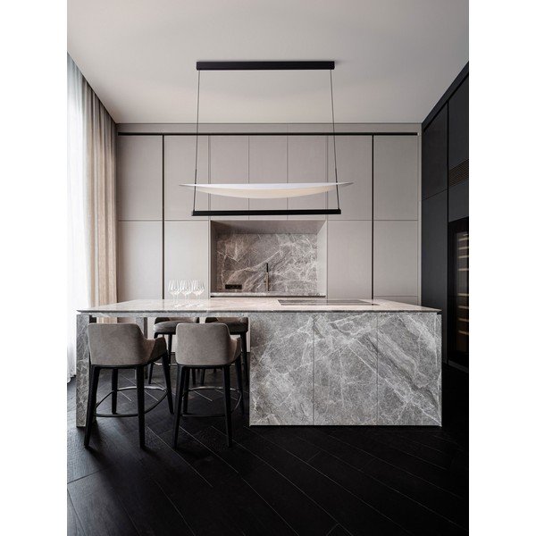 Valge/mattmust alumiiniumist hämardatav LED-rippvalgusti Diona - Nova Luce-image-1