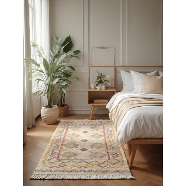 Kreem käsitsi kootud džuudist vaip 80x200 cm Roya Imani - Elle Decoration-image-1