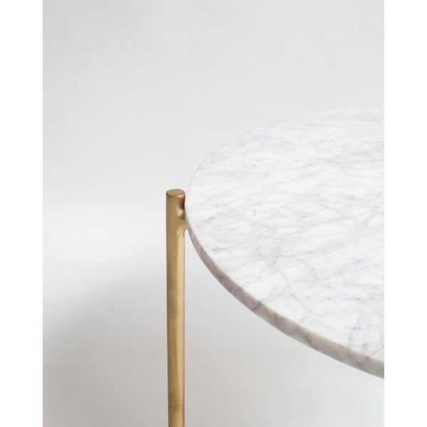 Valge marmorist ümmargune kohvilaud ø 50 cm Morgans - Really Nice Things-image-2