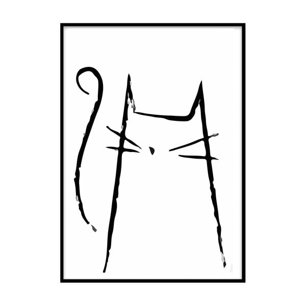 Plakat Kitty, 33,5 x 23,5 cm Karakalem Kedi - Piacenza Art