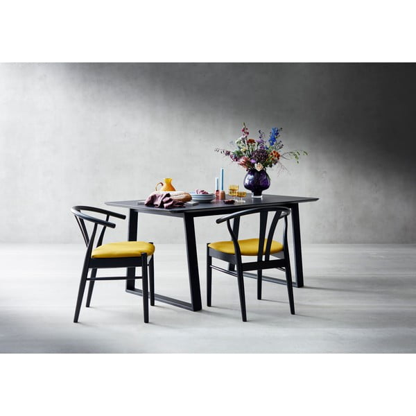 Must kokkupandav söögilaud lisaplaadiga 90x165 cm Meza - Hammel Furniture-image-1