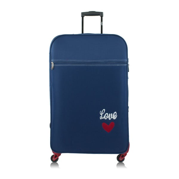 Modrý kufr na kolečkách INFINITIF Love, 77 l