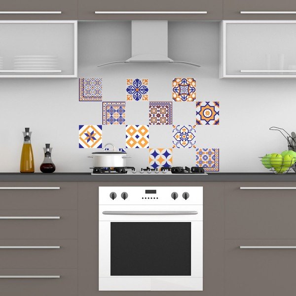 Sada 12 dekorativních samolepek na stěnu Ambiance Alenna, 20 x 20 cm-image-2