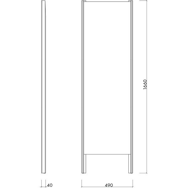 Peegel puidust raamiga 49x166 cm Lun - noo.ma-image-4