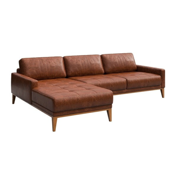 Punakaspruun nahast nurgadiivan Tufted, vasakpoolne nurk Musso - MESONICA-image-2
