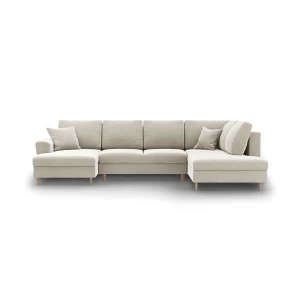 Beež sametist panipaigaga nurgadiivanvoodi (parem nurk/"U"-kujuline) Kyoto - Cosmopolitan Design