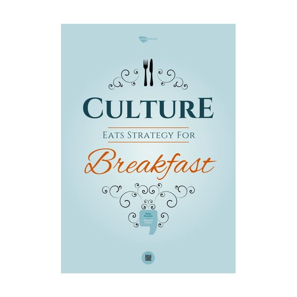 Plakát Culture eats strategy for breakfast, 100x70 cm