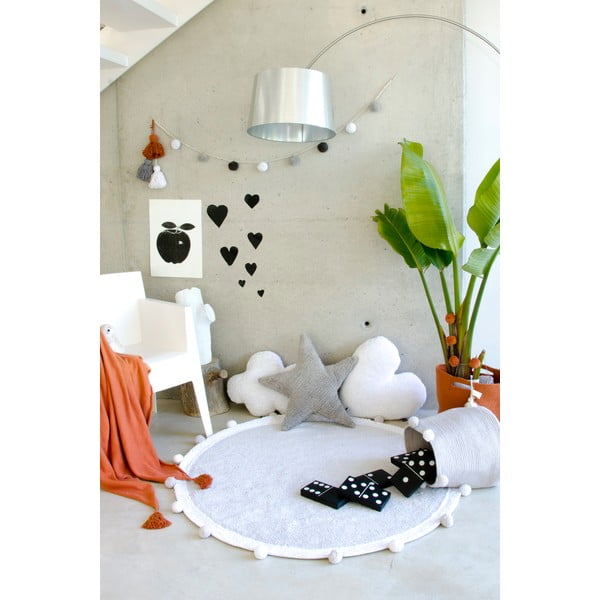 Helehall pestav käsitsi kootud puuvillane laste vaip ø120 cm Bubbly - Lorena Canals-image-3