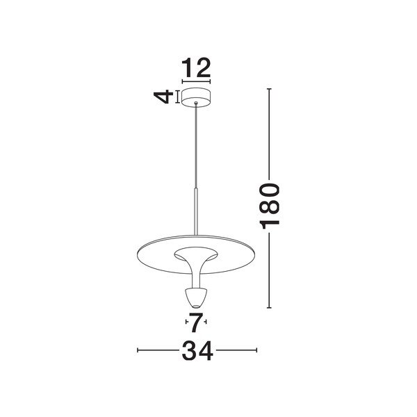 Matt must alumiiniumist LED-rippvalgusti ø 34 cm Topio - Nova Luce-image-4